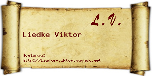 Liedke Viktor névjegykártya